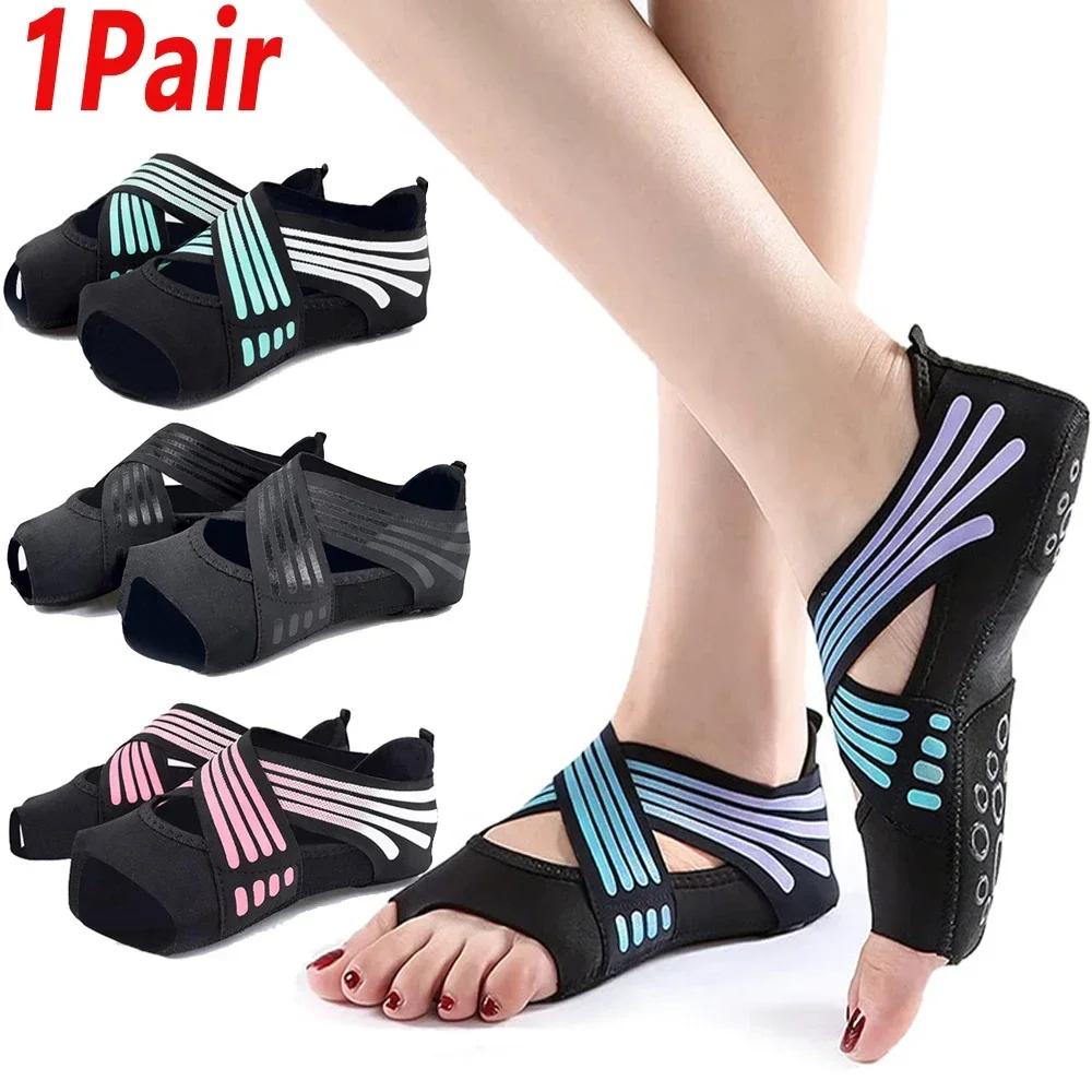 Pilates Yoga Equipment - 1 Pasang Sepatu Yoga Profesional Anti-Selip