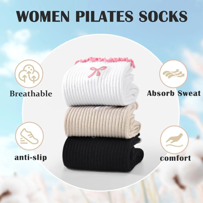 Pilates & Yoga Vertebrasana - Kaus Kaki Yoga Profesional, Tali Katun