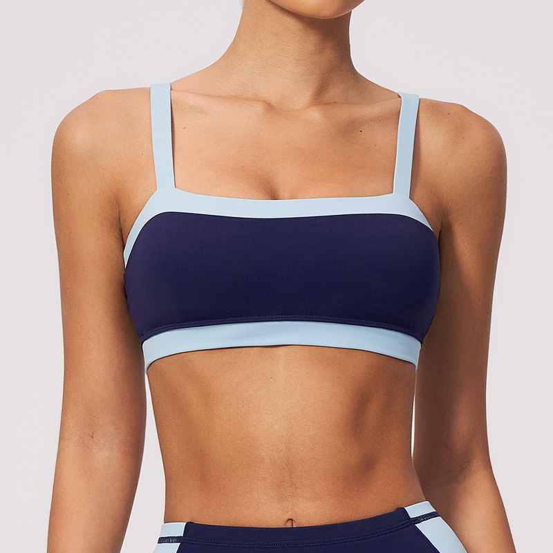 Pilates Yoga Wear - Sport Bra Nude Feel untuk Wanita,