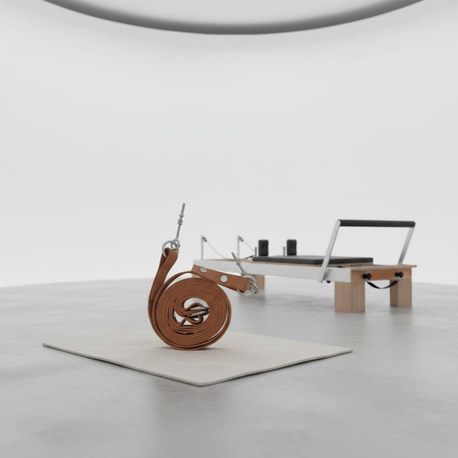 Pilates & Yoga Vertebrasana - Tali Pilates Double Loop Reformer yang