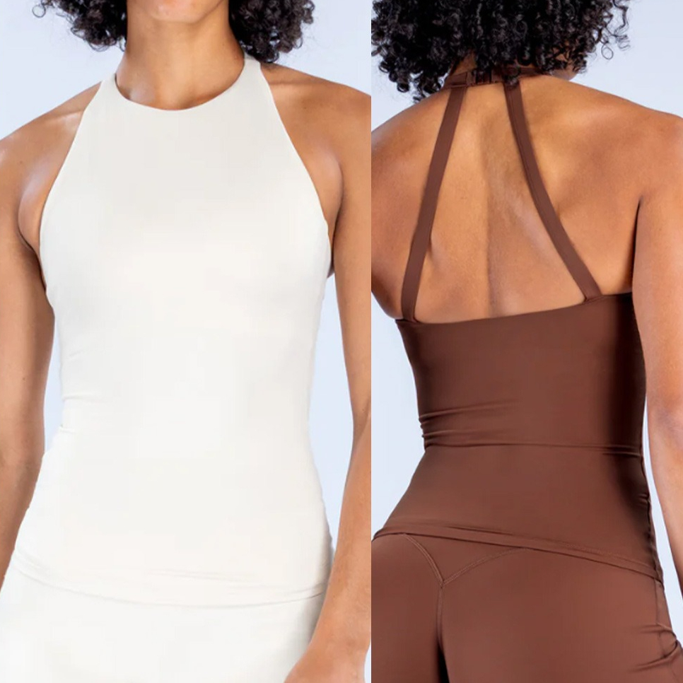 Pilates Yoga Wear - Atasan Tank Top Wanita dengan Bra